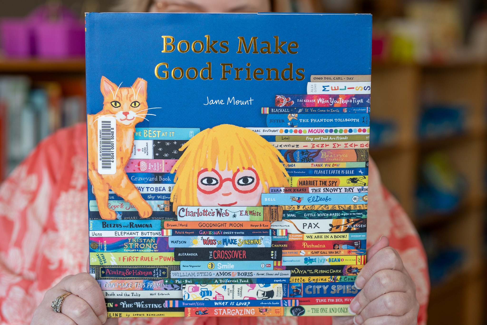 "Books Make Good Friends" by Jane Mount.