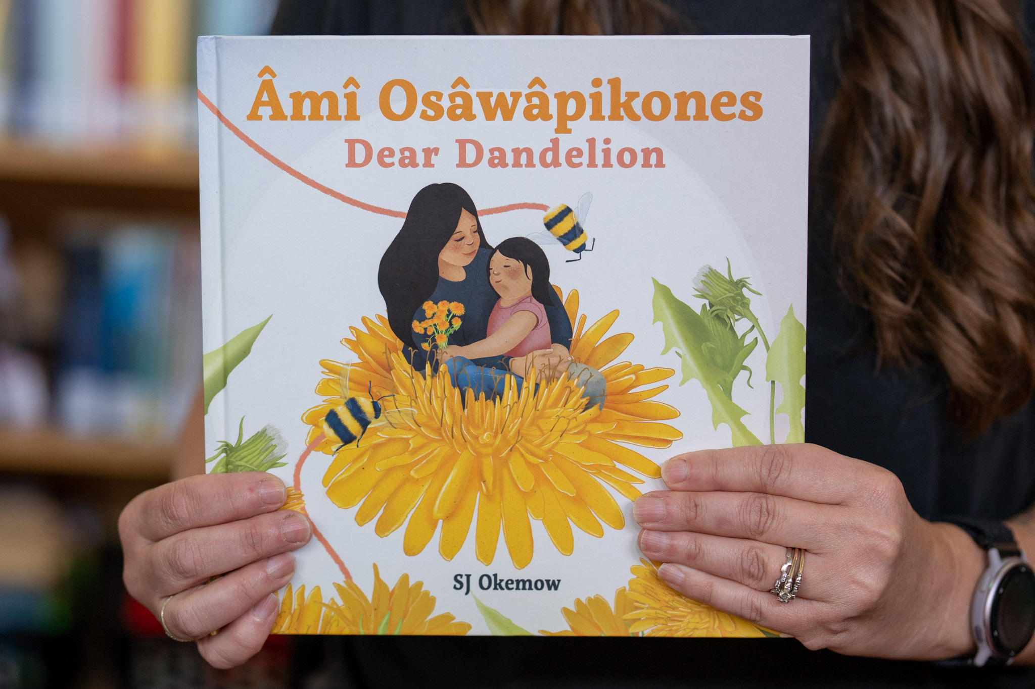 "Âmî Osâwâpikones (Dear Dandelion)" by SJ Okemow.
