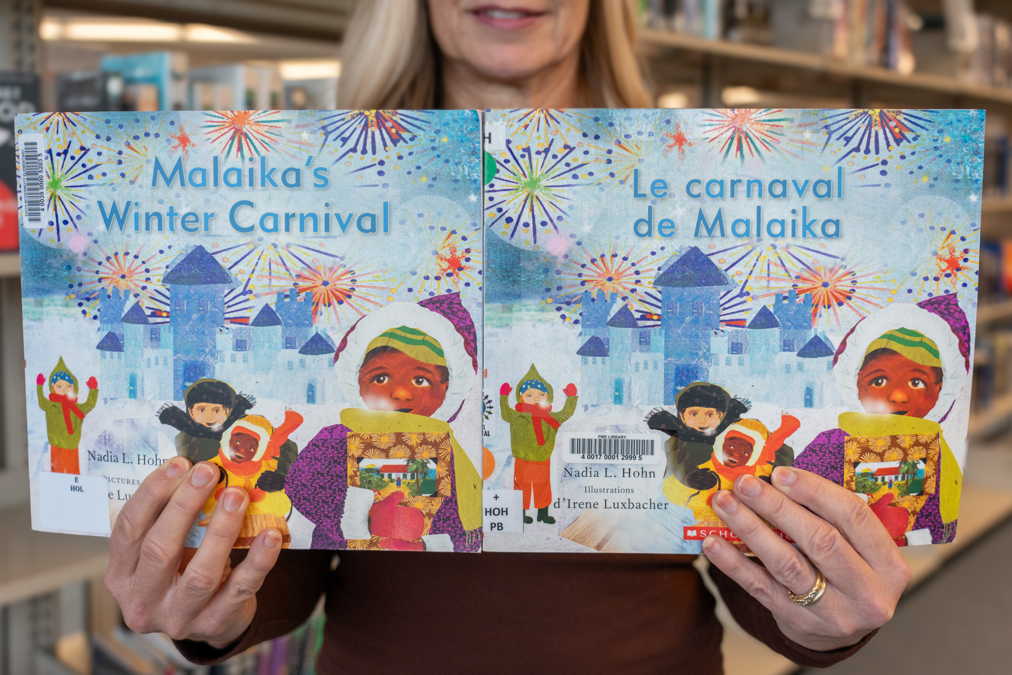 "Le carnaval de Malaika" and "Malaika's Winter Carnival" by Nadia L. Hohn.