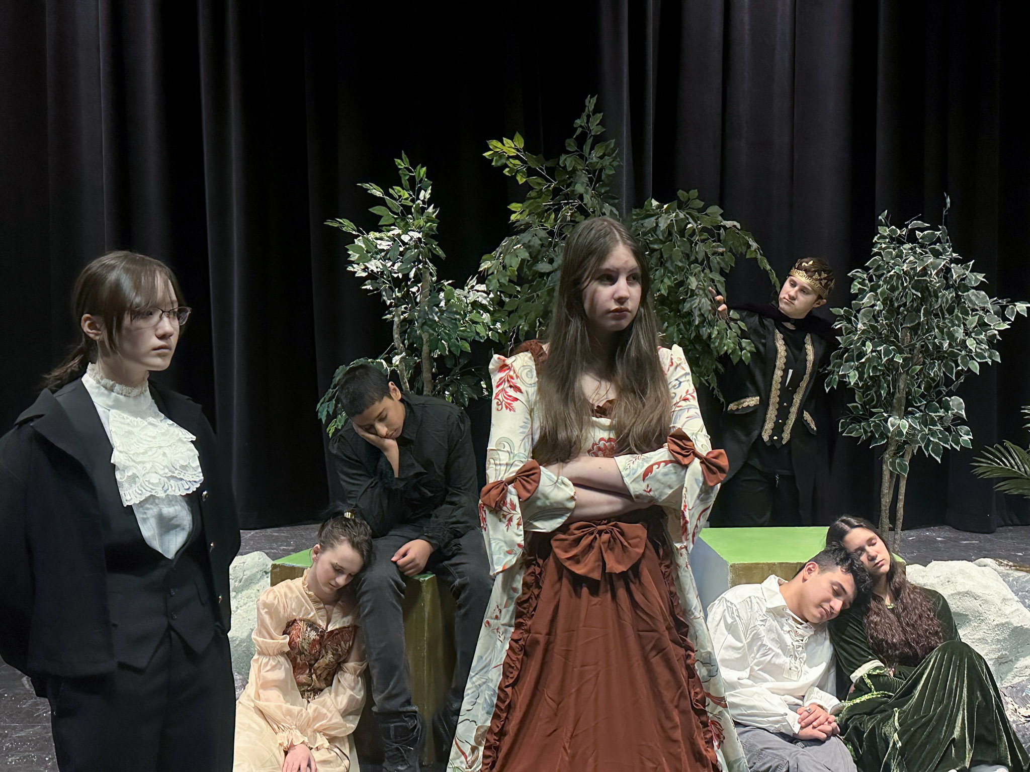 Thomas Haney Secondary students rehearse for their production of Shakespeare's "A Midsummer Night's Dream."