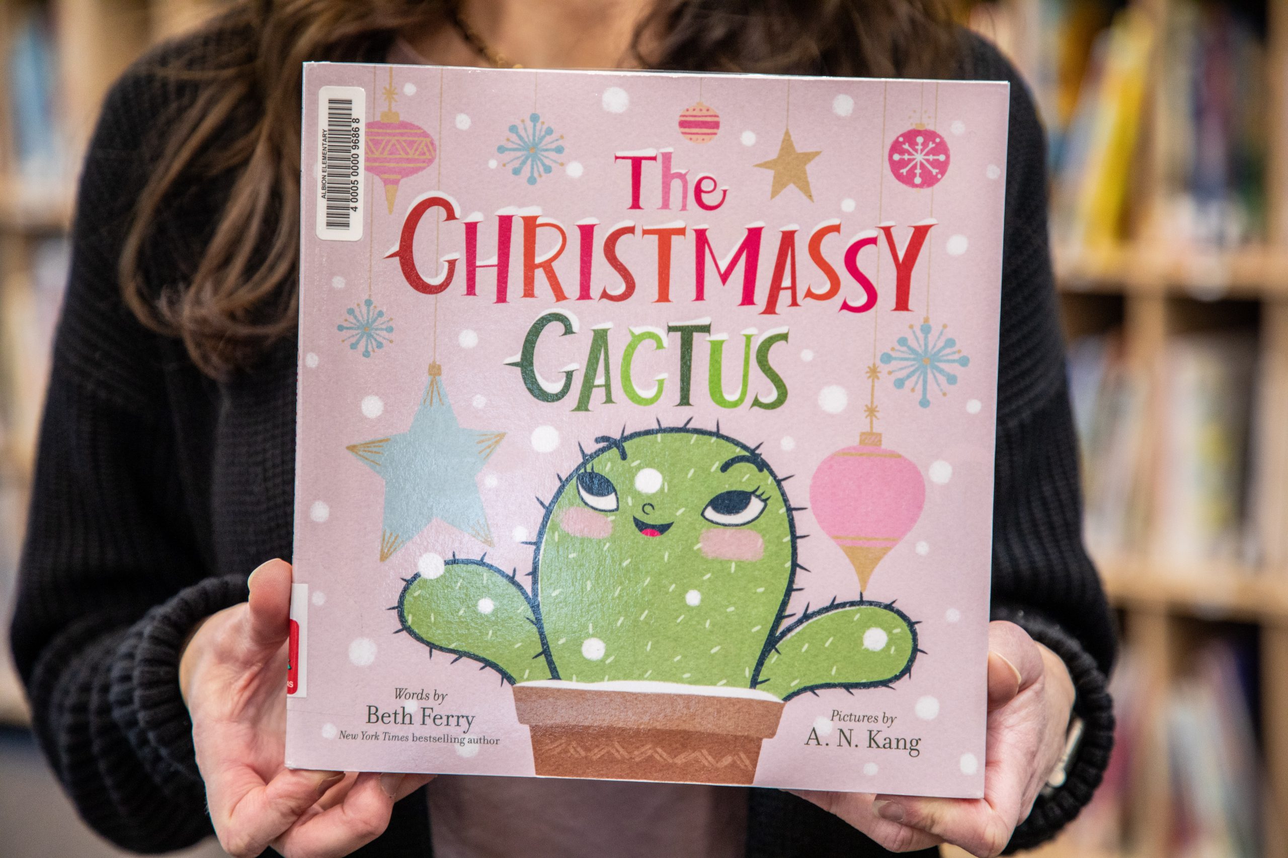 The front cover of "The Christmassy Cactus" by Beth Ferry.